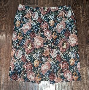 VTG Spiegel Straight Fit Skirt Woven Floral All Over Print